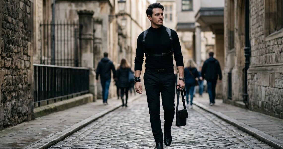Harnais, cuir et anneaux : nos conseils pour un look gothique masculin réussi